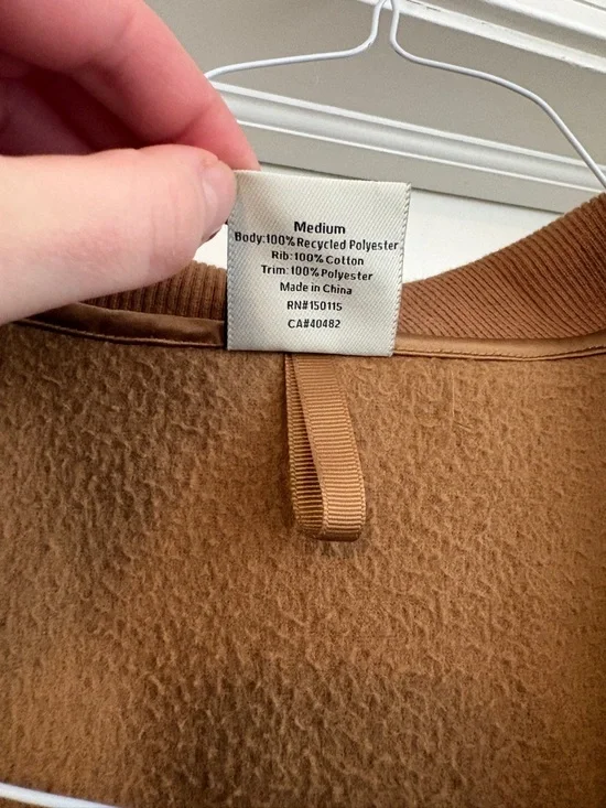 Varley Parnel Half-Zip Fleece Brown Women’s Medium Cozycore Luxe - Picture 5 of 8